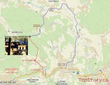 Horská chata Barbora Mapa cesty