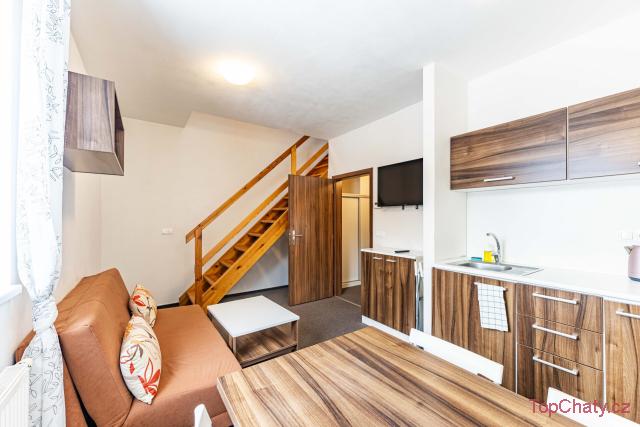 Apartmány Kouty kuchyň s obývákem