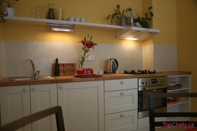 Apartmán Hamry kuchyň