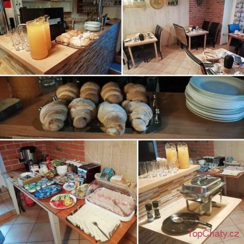 Wellness apartmány Andrea Jídelna snídaně